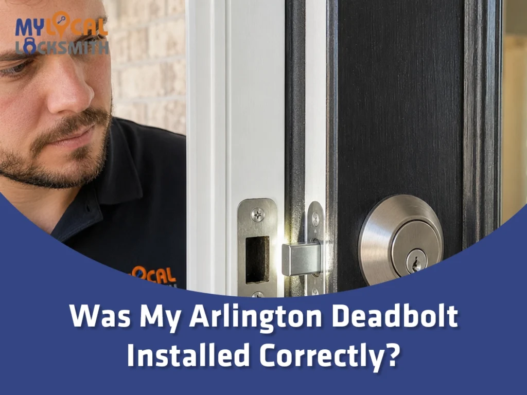 Arlington Deadbolt Installation Inspection - My Local Locksmith Was my Arlington deadbolt installed correctly during a professional door lock inspection