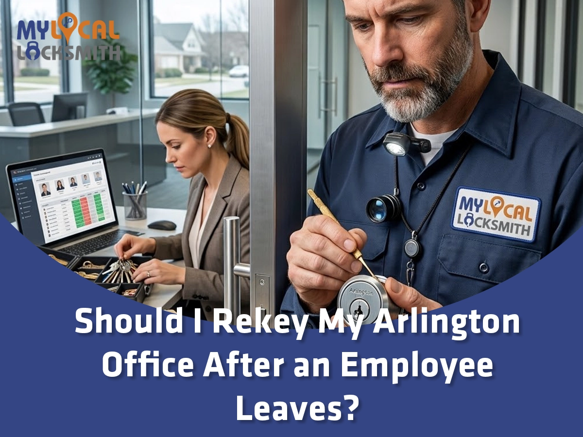 Arlington Office Rekey After an Employee Leaves - My Local Locksmith Should I rekey my Arlington office after an employee leaves while reviewing keys and access records