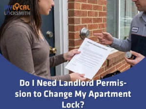 Landlord Permission for an Apartment Lock Change - My Local Locksmith - My Local Locksmith Do I need landlord permission to change my apartment lock? Arlington tenant reviews written approval with a locksmith and property manager